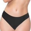 Seven 'til Midnight Black Shadow Stripe Thong Panty -LEG AVENUE shop 10989 BLK FRONT 73614