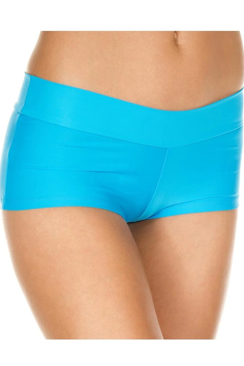 MUSIC LEGS Turquoise Stretch Booty Shorts 3 MUSIC LEGS Turquoise Stretch Booty Shorts