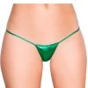 Roma Costume Metallic Hunter Green 'Y' Back Micro Thong Bikini Bottom 1 Roma Costume Metallic Hunter Green 'Y' Back Micro Thong Bikini Bottom -LEG AVENUE shop 127LQ HG FRONT 34155