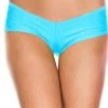 MUSIC LEGS Turquoise Micro Mini Booty Shorts -LEG AVENUE shop 127 tur front 63871