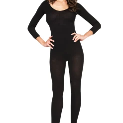MUSIC LEGS Black Long Sleeve Body Stocking