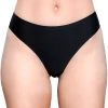 Be Wicked Black Microfiber Thong Panty -LEG AVENUE shop 1850B Front 59490