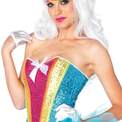 LEG AVENUE Rainbow Sequin Corset