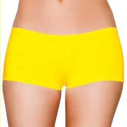Roma Yellow Low Rise Booty Shorts