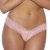 Popsi Lace V Cut Pink Crotchless Panty -LEG AVENUE shop 616 p front 28785