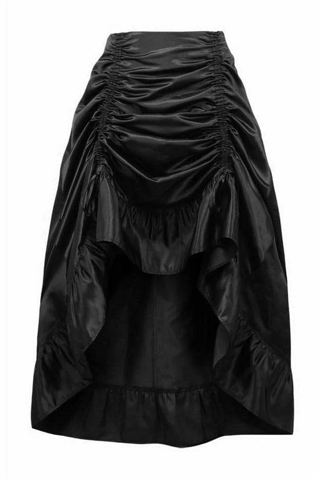 Daisy Corsets USA Black Satin Gothic Ruched Ruffle Skirt 3 Daisy Corsets USA Black Satin Gothic Ruched Ruffle Skirt