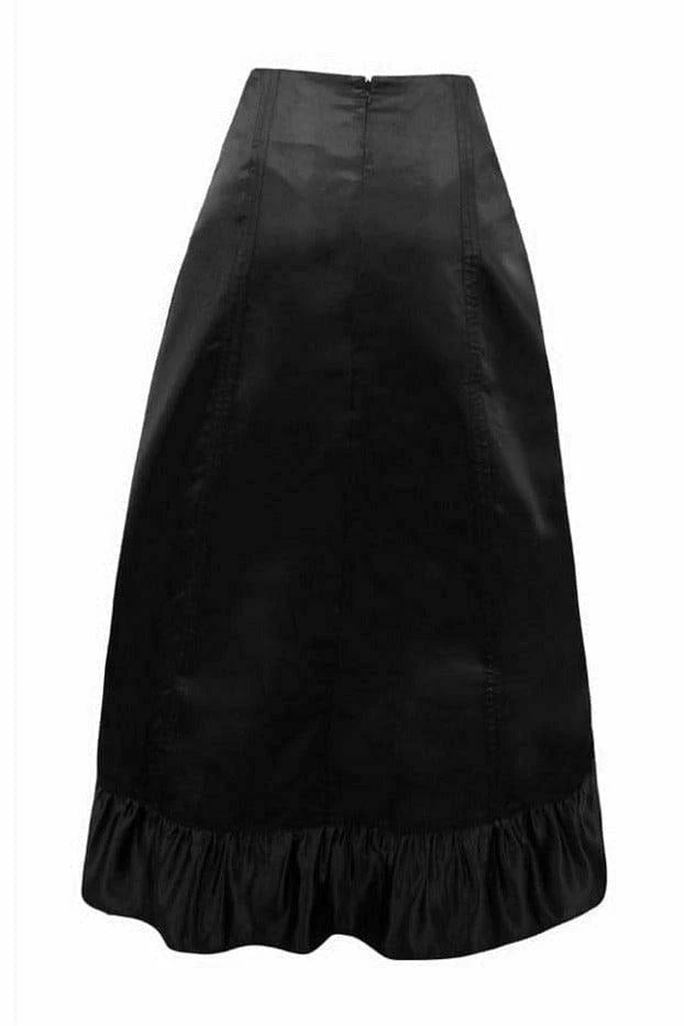 Daisy Corsets USA Black Satin Gothic Ruched Ruffle Skirt 4 Daisy Corsets USA Black Satin Gothic Ruched Ruffle Skirt - Image 2