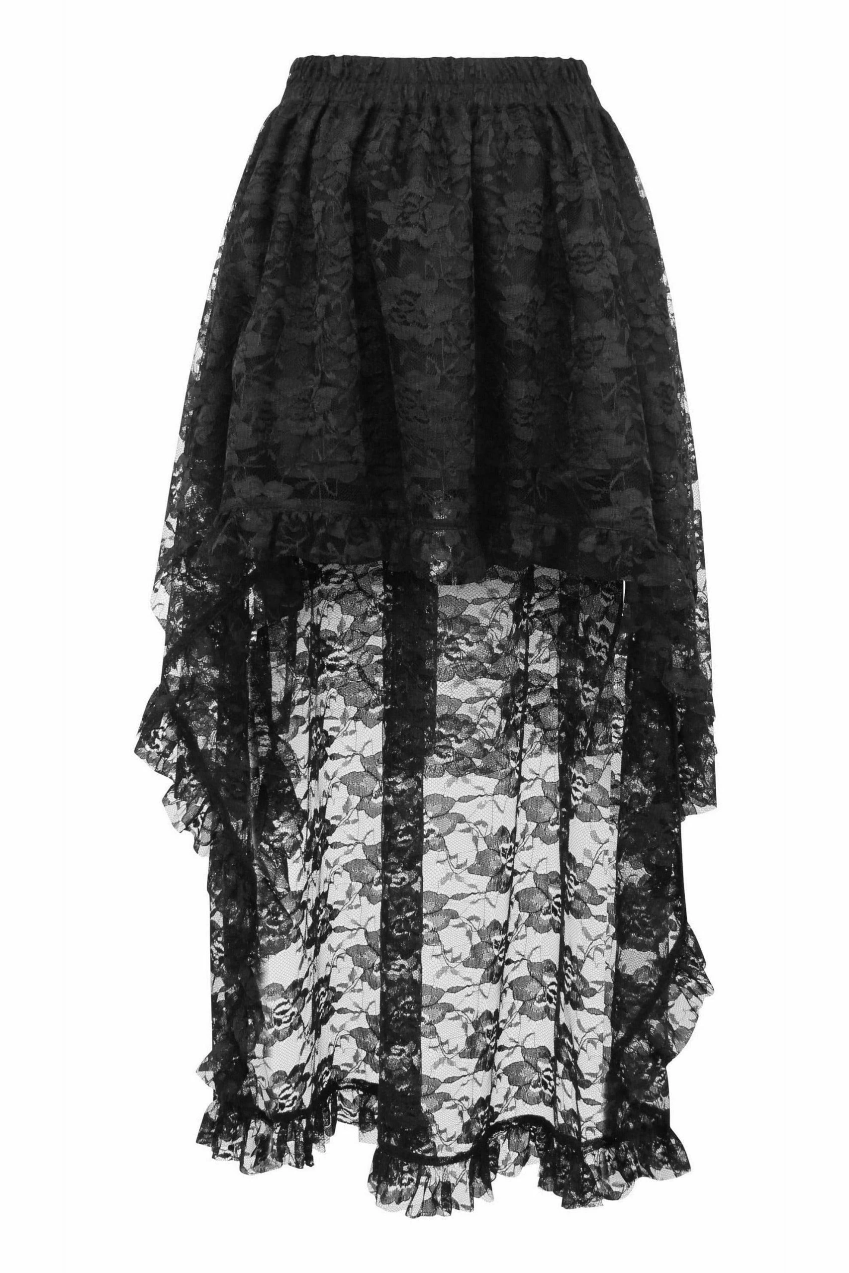 Daisy Corsets USA Black Lace Hi Low Skirt 3 Daisy Corsets USA Black Lace Hi Low Skirt