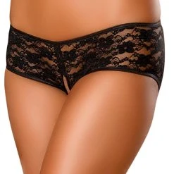 Magic Silk 3 Pack: Crotchless Boyshort Panties -LEG AVENUE shop B3PK143 LL FRONT 38001