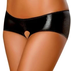 Magic Silk 3 Pack: Crotchless Boyshort Panties -LEG AVENUE shop B3PK143 WW FRONT 28036