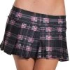 Be Wicked Black Plaid School Girl Skirt -LEG AVENUE shop BW830BK FRONT 38485