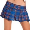 Be Wicked Blue Plaid Skirt -LEG AVENUE shop BW830BL FRONT 88547