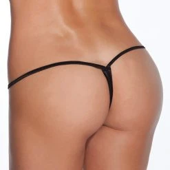 Coquette Lycra G String -LEG AVENUE shop C100 blk BV 47110