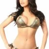 Daisy Corsets USA Bronze Glitter Bikini With Rhinestones