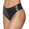 MAPALÉ Wet Look High Waist Panty 1 MAPALÉ Wet Look High Waist Panty -LEG AVENUE shop EP3038 WetBlack Front 96052