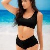 MAPALÉ Sporty Two Piece -LEG AVENUE shop EP6616 Black Front 61546