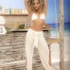 MAPALÉ Mesh Cover Up Pants -LEG AVENUE shop EP7934 Ivory Front 76301
