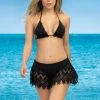 MAPALÉ Scalloped Lace Beach Shorts 1 MAPALÉ Scalloped Lace Beach Shorts -LEG AVENUE shop EP7935 Black Front 21405