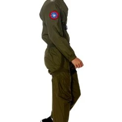 Forplay Men's Flight Suit Halloween Costume 8 Forplay Men's Flight Suit Halloween Costume -LEG AVENUE shop FP552942 olive alt6