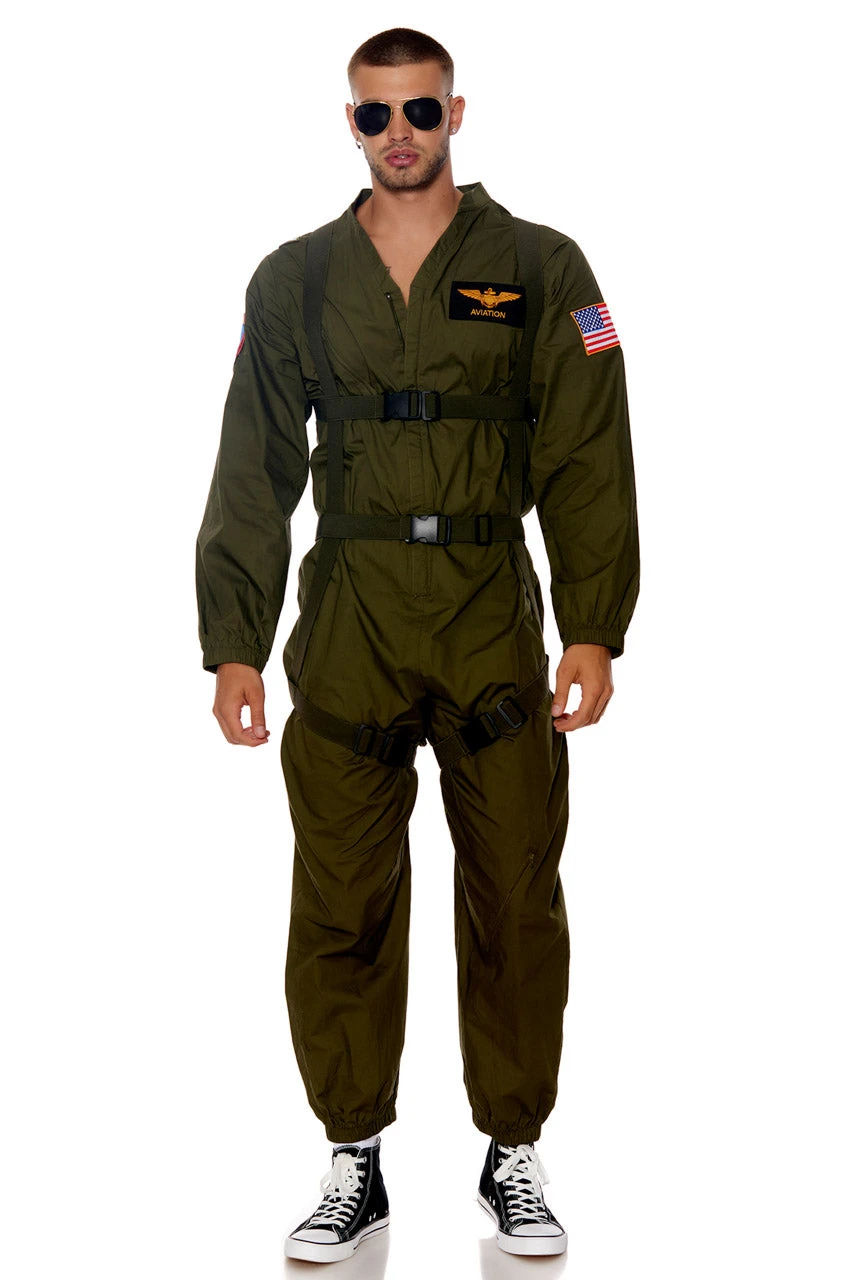 Forplay Men's Flight Suit Halloween Costume 6 Forplay Men's Flight Suit Halloween Costume - Image 4