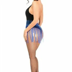 Daisy Corsets USA Blue Clear Fringe Skirt -LEG AVENUE shop HAR 532d