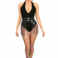 Daisy Corsets USA Black Clear Fringe Skirt -LEG AVENUE shop HAR 533c