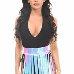 Daisy Corsets USA Blue/Purple Holo Fringe Skirt