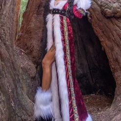 J Valentine Deluxe Burgundy Holiday Coat Dress