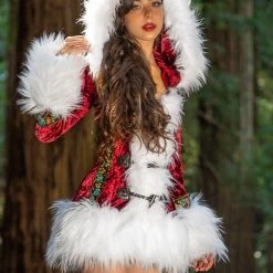 J Valentine Deluxe Burgundy Christmas Coat