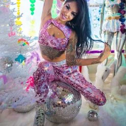 J Valentine Velvet And Sequin Joggers -LEG AVENUE shop JVFF570 RSE FF149 RSE 2 75614