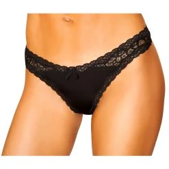 Roma Costume Thong Panty -LEG AVENUE shop LI208 Black 45399