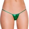 Roma Costume Metallic Hunter Green Metal Micro Thong Bikini Bottom 2 Roma Costume Metallic Hunter Green Metal Micro Thong Bikini Bottom -LEG AVENUE shop MICROLQ HG FRONT 62850