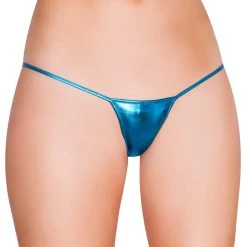 Roma Costume Metallic Low Rise G-String -LEG AVENUE shop R127Q Turq 36817