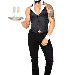 Roma Butler Beefcake Costume 7 Roma Butler Beefcake Costume -LEG AVENUE shop RM5123 black white