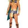 Roma Men's King Pharaoh Costume -LEG AVENUE shop RM5138 gold blue front