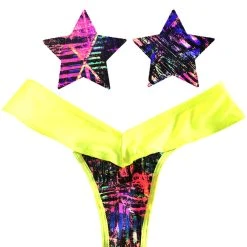 NevaNude Sporty California Love Nipple Pasties And Thong Panty