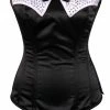 Daisy Corsets USA Formal Tuxedo Steel Boned Overbust Corset -LEG AVENUE shop TD 1855a scaled