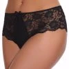 3WISHES Lacy Hipster Panty -LEG AVENUE shop W1110 Black Front