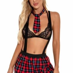 3WISHES After School Lingerie Costume -LEG AVENUE shop W1627 Black Front 1