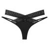 3WISHES Strappy Side Lace Thong -LEG AVENUE shop WFP3 3097 black front