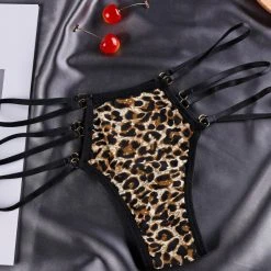 3WISHES Multi Strap Thong -LEG AVENUE shop WFP3 9087 leopard front 2