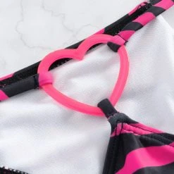 3WISHES Going Wild Zebra Print Bikini 8 3WISHES Going Wild Zebra Print Bikini -LEG AVENUE shop WSF5 3003 pink zebra back 1