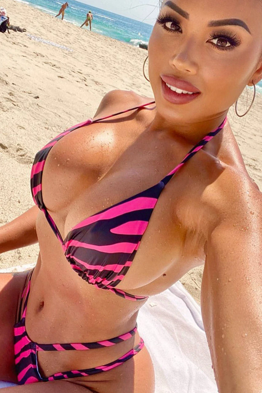 3WISHES Going Wild Zebra Print Bikini 3 3WISHES Going Wild Zebra Print Bikini