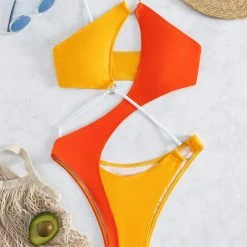 3WISHES Orange Goddess Monokini -LEG AVENUE shop WSF5 3066 orange flat