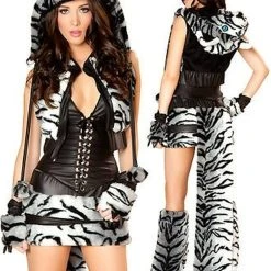 J Valentine White Tiger Halloween Costume