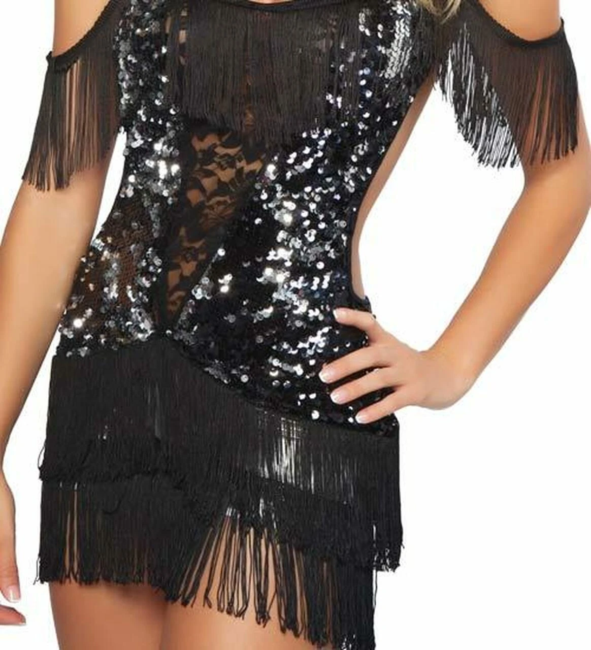 3WISHES Sequin Flapper Girl Costume 4 3WISHES Sequin Flapper Girl Costume - Image 2