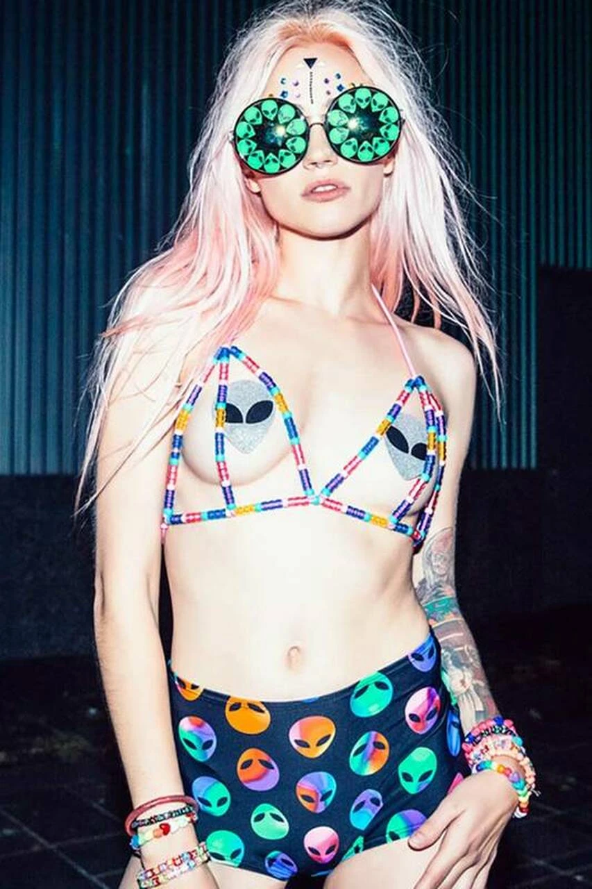 PASTEASE Brand Pasties Glitter Alien Pasties 7 PASTEASE Brand Pasties Glitter Alien Pasties - Image 5