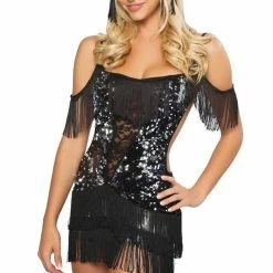 3WISHES Sequin Flapper Girl Costume