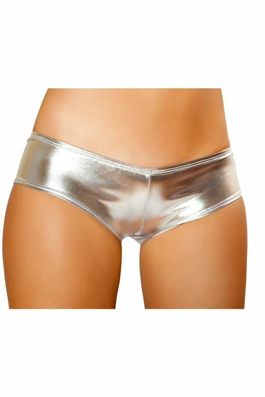 Roma Costume Pucker Back Metallic Shorts 7 Roma Costume Pucker Back Metallic Shorts - Image 5