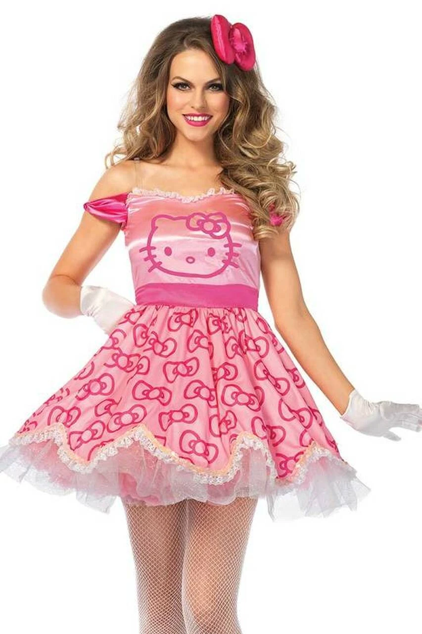 LEG AVENUE Hello Kitty Costume Bow Dress 5 LEG AVENUE Hello Kitty Costume Bow Dress - Image 3